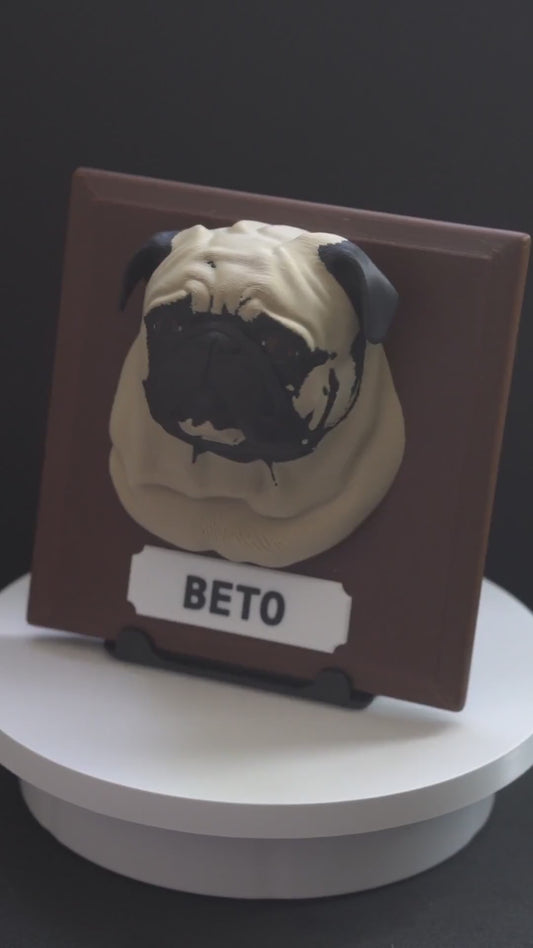 Figura 3D Personalizada de Mascota (15cm - Busto)